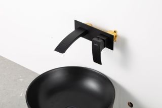 Встраиваемый смеситель для раковины Gappo G1007-26 чёрный